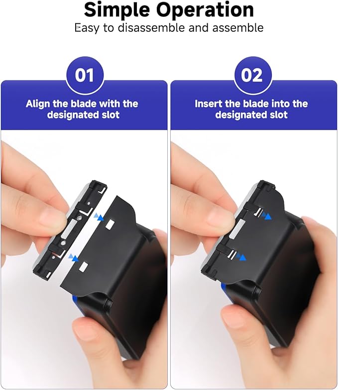 AQQA Magnetic Aquarium Fish Tank Glass Cleaner, Dual-Blades Algae Scraper Glass Cleaner Scrubber, Double Side Floating Aquarium Magnetic Brush for 0.4-1.0 Inch Thick Glass Aquariums Tank (XL) AQQA