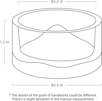 Niteangel Hamster Feeding & Water Bowls- Mount Fuji Series Glass Drinking Bowls for Dwarf Syrian Hamsters Gerbils Mice Rats or Other Similar-Sized Small Pets Niteangel