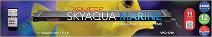 Aquatop SkyAqua Marine LED Saltwater Aquarium Light, 14000K Spectrum – Fits 12-18-Inch Tanks, 3 Position Toggle Switch & Included Remote Control, Aquarium Lights for Fish Tanks, UL & CSA AQUATOP