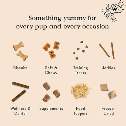 Bocce's Bakery Pizza Our Heart Treats for Dogs, Wheat-Free Everyday Dog Treats, Made with Real Ingredients, Baked in The USA, All-Natural Soft & Chewy Cookies, Cheese & Bacon, 6 oz - PAWPICO