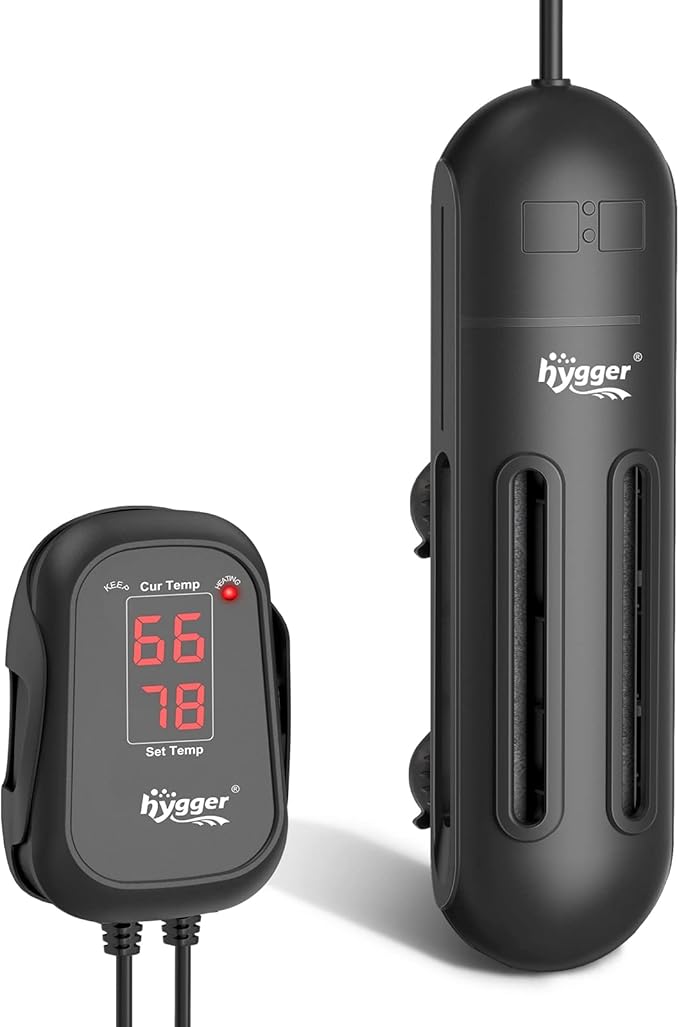 hygger 1000W Submersible Aquarium Heater with Digital Controller, Auto Shut Off Fish Tank Heater for 159-317 Gallon Freshwater/Saltwater Reef Tank hygger