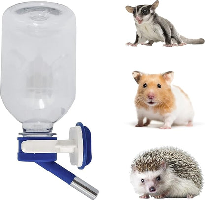 Choco Nose Patented Mini No-Drip Water Bottle/Feeder for Hamsters/Hedgehogs/Gliders/Rats/Mice/Other Small Pets and Animals - for Cages, Crates or Wall Mount. 10.2oz. Nozzle 10mm, Blue (C125) ChocoNosePetSupplyWeLovePetsLikeYouDo