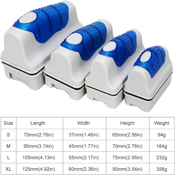 Jasonwell Magnetic Aquarium Fish Tank Glass Algae Glass Cleaner Scrubber Floating Clean Brush(S) Jasonwell