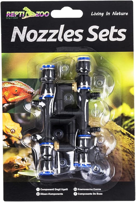 REPTI ZOO 4 Pieces Spray Nozzles Adjustable Fine Misting Water for Reptiles REPTIZOO