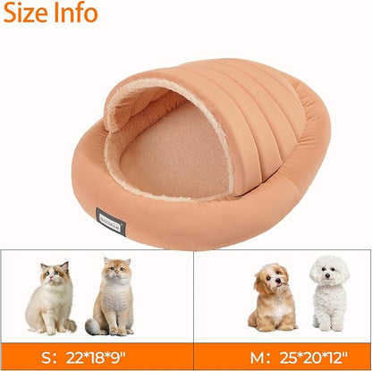 Balance 2 in 1 Cat Bed Cave for Kittens and Small Dogs, Cat Tents for Indoor Cats, Covered Cat Beds with Removable Cushion, Calming Cat Nest, Cat Hideaway, Washable Cat House with Non-Slip Bottom - PAWPICO