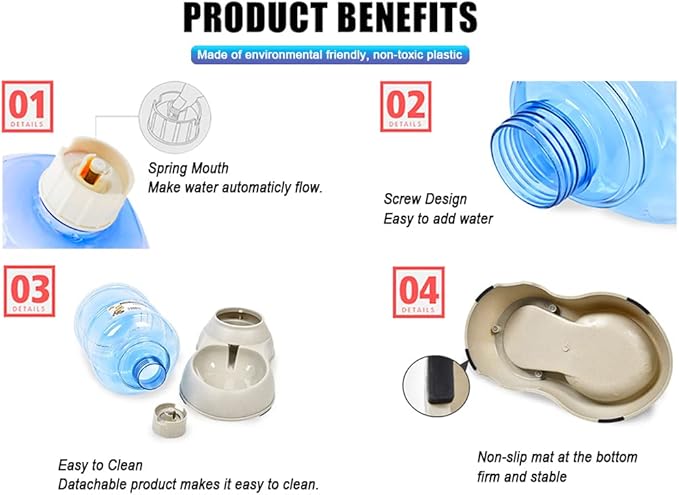 Pet Feeding Solution Automatic Cat & Dog Cafe Feeder and Water Dispenser in Set with Food Scoop - Ito Rocky 6-Meal Automatic Food Dispenser for Small/Middle Puppy and Kitten - PAWPICO