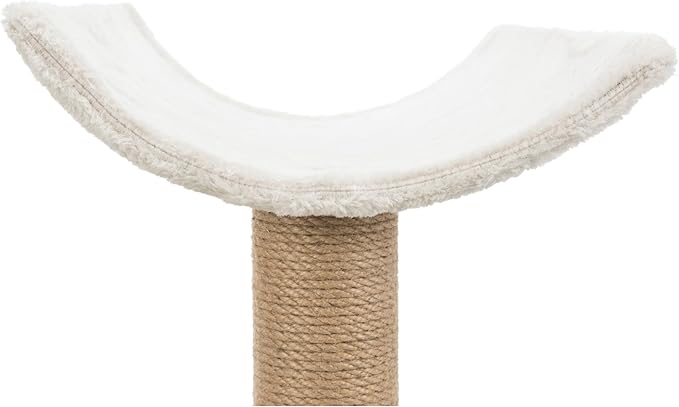 TRIXIE Isaba Scratching Post with Two Platforms, 2-Sisal Scratching Post, 24.5-inches Tall, Light Gray/Brown - PAWPICO