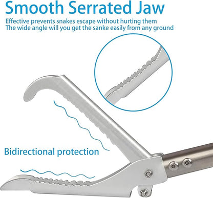 Snake Grabber Tool, 69Inch Snake Tongs Grabber with Long Handle Professional Catch Rattlesnake Wide Jaw Handling Tool Stainless Steel Tupe Non-Slip Sponge Handle Snake Feeding Tongs Frebuta