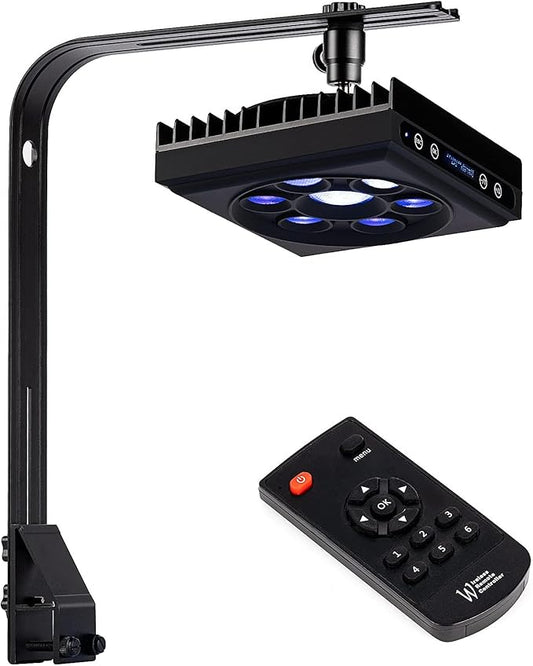 Aquarium Light - 60Watts Reef Light for Coral Sunrise Sunset Moonlight Fish Tank Light with Screen Timer for Marine AquariumSaltwater Aquarium Tanks Corals SmatFarm