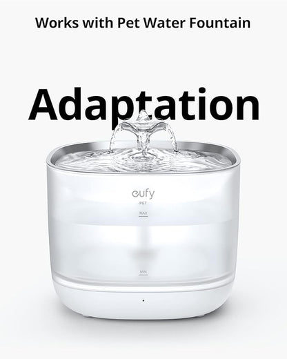 eufy Pet Water Fountain Filter Pack, 4 Official Filters for Pet Water Fountain The Stainless Steel Automatic Water Dispensers for Dogs and Cats, Triple Filtration System - PAWPICO