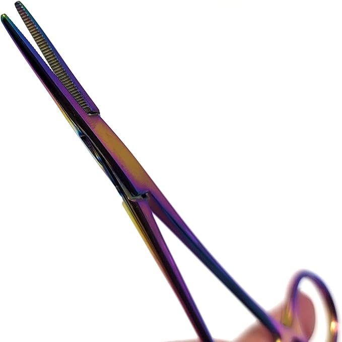 Dog Pet Ear/Nose Hair Puller Grooming Hemostat Locking Forceps Pliers, 5.5" (14cm), Straight (Multi Color) A2Z+SCILAB