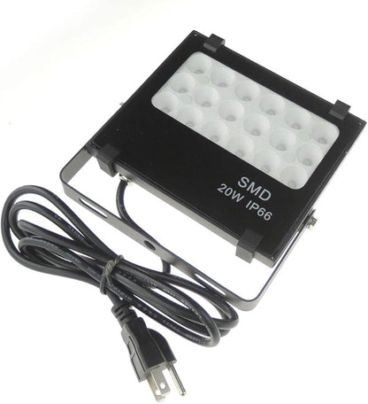 110V 20W Slim Waterproof Ultra Violet UV LED Flood Black Light Blacklight for Party Supplies, Glue Curing, Neon Glow, Glow in The Dark, with US Plug QUANS