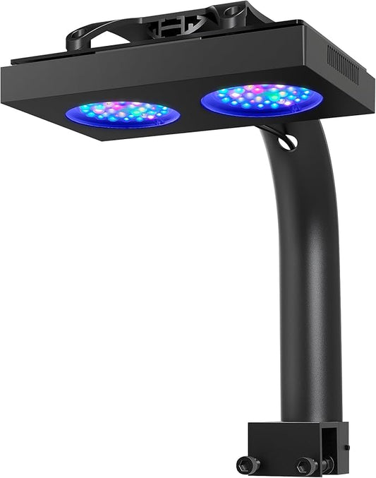 NICREW HyperReef 150 Gen 2 Reef LED Light, 150W Reef Aquarium Lighting for SPS LPS Corals and Saltwater Fish Tanks, Enhanced Violet and Blue Spectrum, Wide Angle Lens, 5 Channels Fully Programmable NICREW