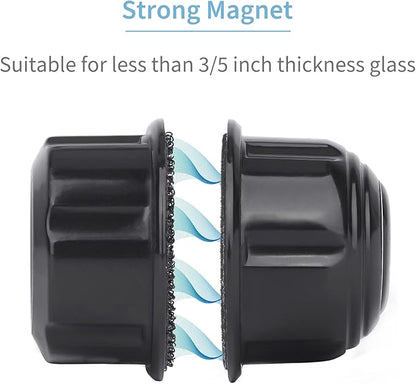 Pawfly Aquarium Magnetic Brush for Glass Fish Tanks 1.5 Inch Stain Scrubber Pads Cleaning Tool for 3/5 Inch Thick Fresh & Marine Aquariums up to 10 Gallons (Not for Acrylic & Plastic Tanks) Pawfly