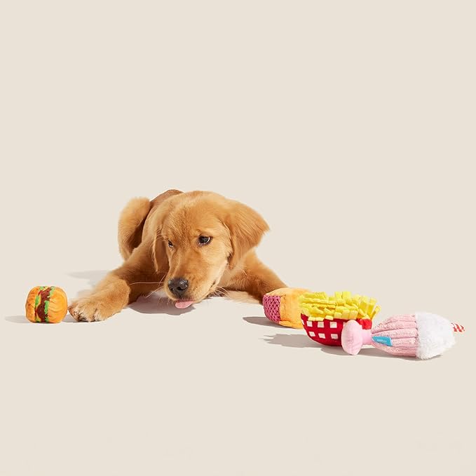 Barkbox Dine & Dash Dog Toy Bundle – Squeaky Dog Toys – Plush Dog Toys – Puppy and Pet Toys for Small Dogs - PAWPICO