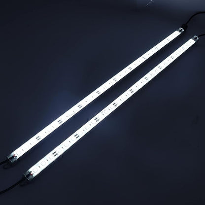 Two 20" 6500K-7000K White Super Bright 30LEDs 5050 Aquarium LED Strip for Fish Tanks - Waterproof Aluminum Lights 12V DC LED Linear Lighting LEDENET