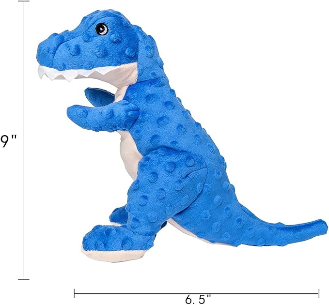 DODODOLA Dog Toys Dinosaur Dog Toy Blue Stuffed Animals Chew Toy Plush Squeaky Dog Birthday Toys for Small Large Big Dogs - PAWPICO