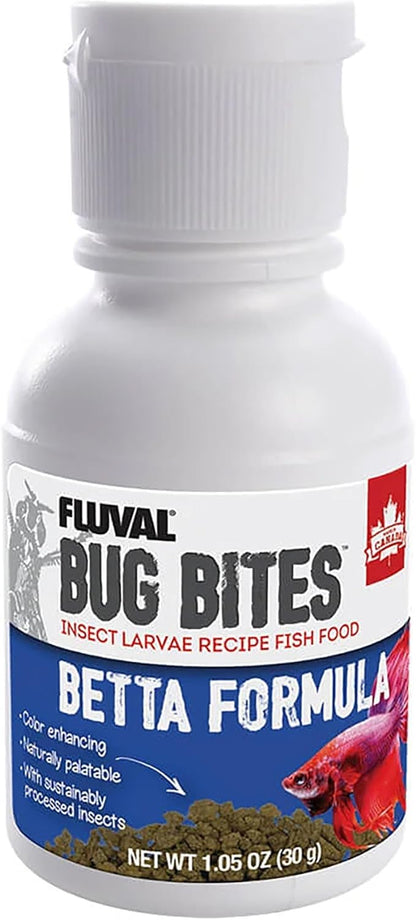 Fluval Bug Bites Betta Fish Food, Granules for Small to Medium Sized Fish, 1.05 Oz. Fluval