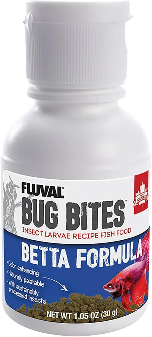 Fluval Bug Bites Betta Fish Food, Granules for Small to Medium Sized Fish, 1.05 Oz. Fluval