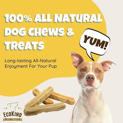 EcoKind Premium Gold Yak Cheese Himalayan Dog Chews, Dog Treats Large Breed, All Natural, High Protein, for Aggressive Chewers, Large - 20+ Chews (5 lb) - PAWPICO