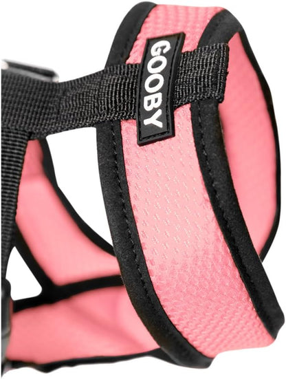 Gooby - Comfort X Head-In Harness, Choke Free Small Dog Harness with Micro Suede Trimming and Patented X Frame, Pink, Small (5-9 lbs) Gooby