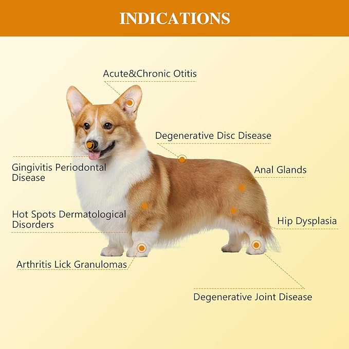 KTS Laser Therapy for Dogs,Portable Red Light Vet Device for Dogs Pets Muscle & Hip and Joint Arthritis Pain Relief,Wound Care Clear Skin Problems,Reduce Inflammation KTS