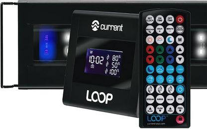 CURRENT USA 18-24" Inch Orbit Marine IC LED Saltwater Reef Marine Aquarium Light | 24 Hour IR Lighting & eFlux Wave Pump Control | Adjustable Color Spectrum for Fish Tank (4104) Current+USA