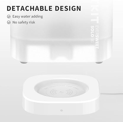 PETKIT New Cat Water Fountain with Wireless Pump, Ultra Quiet 65oz/1.85L Pet Water Fountain for Cats and Dogs Inside, Detachable Design Easy to Clean and Assemble, Filters Included - PAWPICO