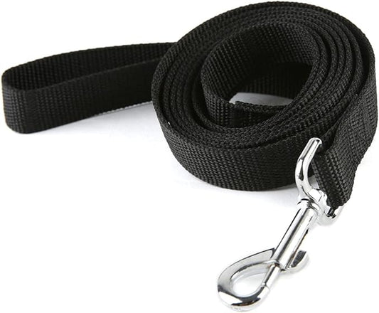 Nylon Dog Training Leash, Traction Rope, 4/5/6 Feet Long, 3/4 Inch 1 Inch Wide, for Small and Medium Dogs (1'' x 4 FT, Black) TAIDA