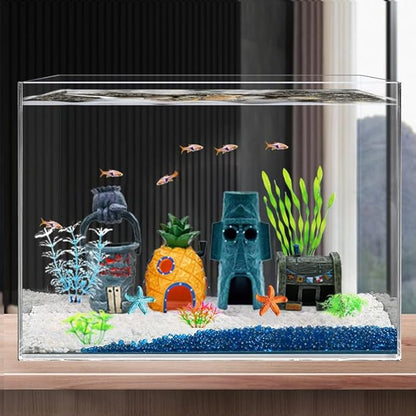 Fish Tank Decorations,House Ornament Kit,Aquarium Decor PAWPICO
