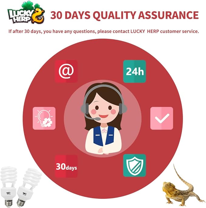 LUCKY HERP 26W UVB 15.0 Intense UVA UVB Compact Flouorescent Lamp Desert Terrarium Light Bulb for Reptile and Amphibian LUCKYHERP