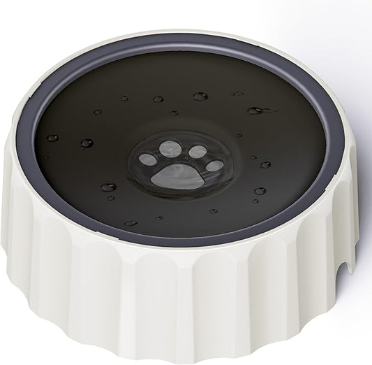 Dog Water Bowl No Spill 70oz/2L Large Capacity Dog Water Bowl Dispenser Non Slip No Splash Dog Water Bowl Pet Slow Feeder No Drip Dog Water Bowl on Vehicle Slow Water Bowl for Dogs and Cat Black - PAWPICO