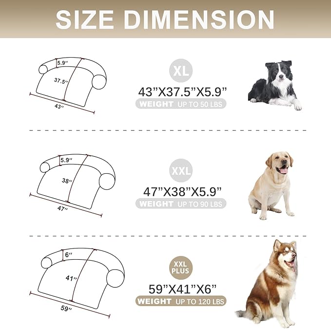 Dogs/Cats Bed Mats, Couch Cover for Dogs, Sofa Style Luxurious Mat for Pets, Waterproof Lining and Nonskid Bottom Perfect on Dog Crate, Cat Cage or in The Car. (Gradient Brown, XXLPlus) - PAWPICO