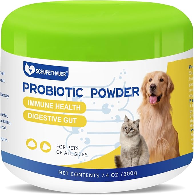 Pet Probiotics Active Peptide Powder Supplement for Dogs & Cats of All Ages with Immunoglobulin,Saccharomyces Boulardii & Bacillus Subtilis – Supports Immune & Digestive Health (200g/7.4 oz) PAWPICO