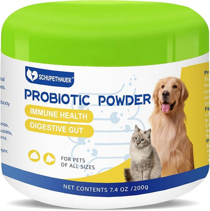 Pet Probiotics Active Peptide Powder Supplement for Dogs & Cats of All Ages with Immunoglobulin,Saccharomyces Boulardii & Bacillus Subtilis – Supports Immune & Digestive Health (200g/7.4 oz) PAWPICO