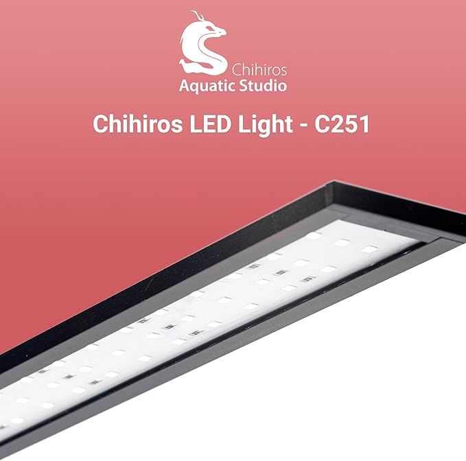 Chihiros C251 Aquarium LED Light - Fish Tank Light for Small Fish Aquarium - Compact LED Fish Tank Lights - Energy-Saver Aquarium Lights for Fish Tank - Aquarium Light with Dimmer for Mini Fish Tank chihirosaquaticstudio