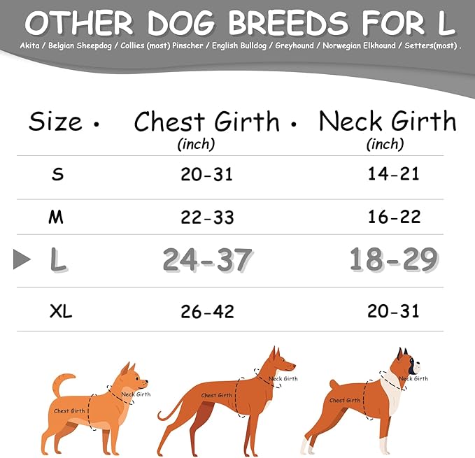 AUROTH Dog Harness for Large Dogs, Dog Vest Harness Large Size Dog, Large Dog Harness, No Pull Dog Harness for Large Dogs with Handle, Grey L AurothPets