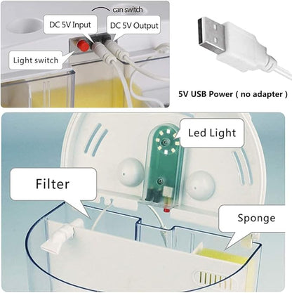 Small Fish Tank 1.2 Gallon Betta Fish Tank with Filter and Light for Shrimp, Jellyfish, Goldfish, Aquarium Starter Kit for Home, Office, Room, Decorative Desktop Yochaqute