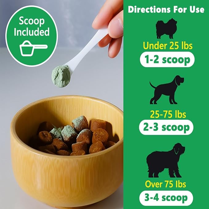 Dog Dental Powder(10.58OZ)-Teeth Cleaning Powder for Dogs, Plaque Off Powder for Dogs & Cats Breath Freshener Powder for Bad Breath, Tartar Remover, for Small/Medium/Large/Giant Dog HONGYEE-NH