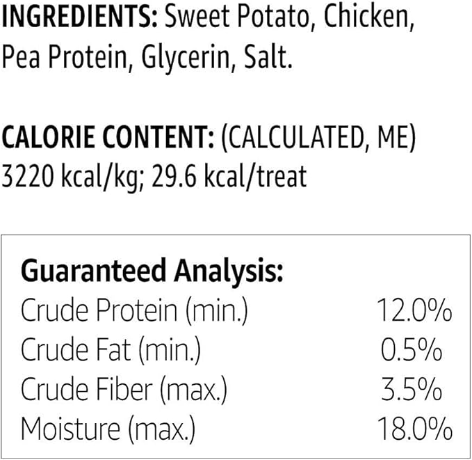 Amazon Brand - Solimo Sweet Potato & Chicken Jerky Dog Treats, 2 pounds (Pack of 2) - PAWPICO