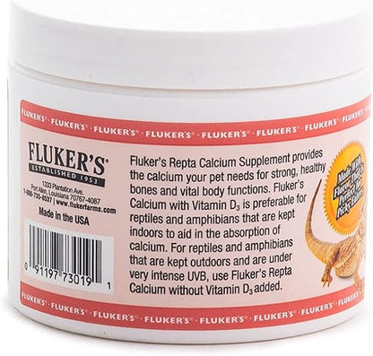 Fluker's Strawberry Banana Flavored Repta Calcium with Vitamin D3, 4 oz Flukers