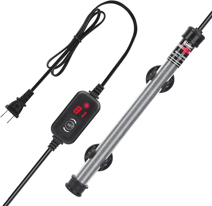 hygger Submersible Aquarium Heater, 100W 150W 200W 300W Adjustable Fish Tahk Heater with Temperature Controller, LED Display, Small Aquarium Betta Heater for up to 20/26/40/48 Gallons hygger