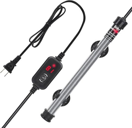 hygger Submersible Aquarium Heater, 100W 150W 200W 300W Adjustable Fish Tahk Heater with Temperature Controller, LED Display, Small Aquarium Betta Heater for up to 20/26/40/48 Gallons hygger