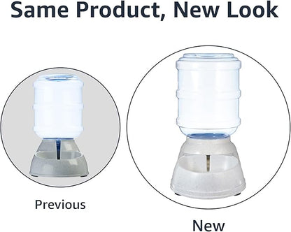 Amazon Basics Gravity Pet Water Dispenser for Cat, Dog, 1 Gallon Capacity, Gray - PAWPICO