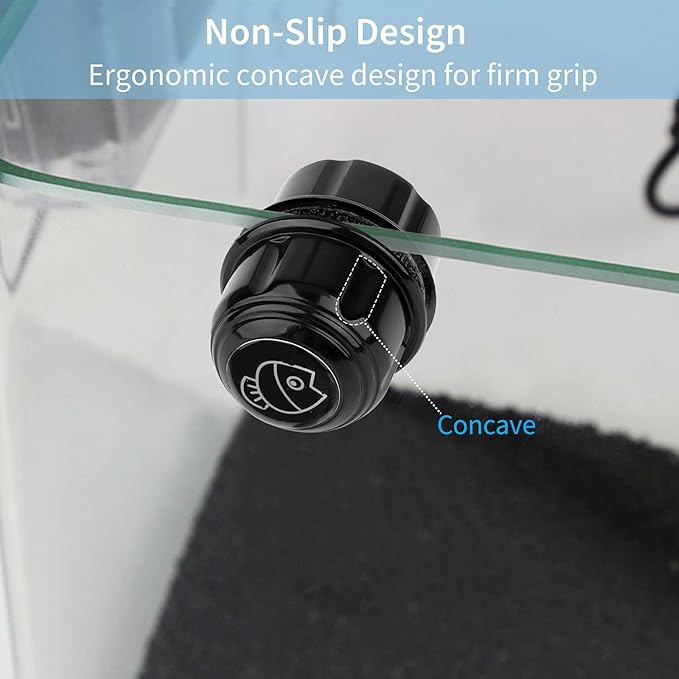 Pawfly Aquarium Magnetic Brush for Glass Fish Tanks 1.5 Inch Stain Scrubber Pads Cleaning Tool for 3/5 Inch Thick Fresh & Marine Aquariums up to 10 Gallons (Not for Acrylic & Plastic Tanks) Pawfly