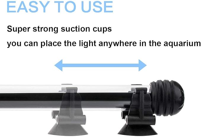 LED Aquarium Light, 7.5inch Colorful Fish Tank Light Submersible Underwater Crystal Glass LEDs Lights, 9 LEDs Beads, Brightness Adjustable Memory Function, LED Light bar Stick for Fish Tank COVOART