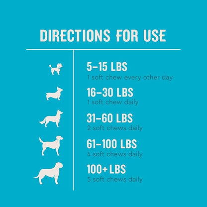 VetIQ Glucosamine Hip & Joint Supplement for Dogs, 180 Soft Chews, Dog Joint Support Supplement with MSM and Krill, Dog Health Supplies Large & Small Breed, Chicken Flavored Chewables VetIQHealthSupplements