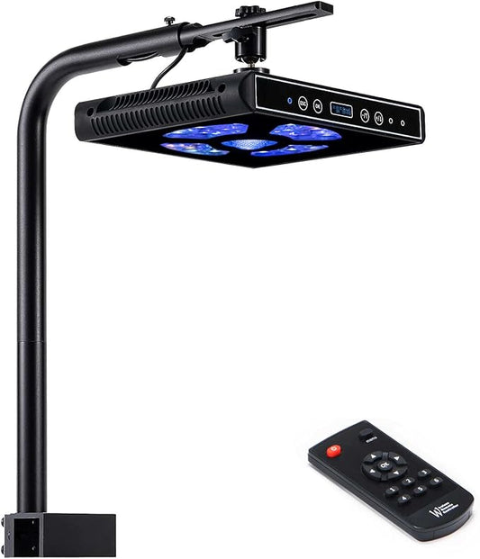 Aquarium Lights-100 watt 5 Channels Sunrise Sunset Moonlight Reef Lights for Coral SPS LPS Saltwater Tank(Black) HIPARGERO