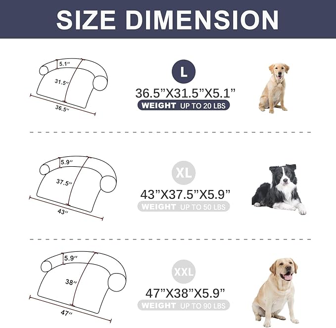 Tinaco Luxurious Calming Dogs/Cats Bed Mats, Washable Removable Couch Cover, Plush Long Fur Mat for Pets, Waterproof Lining, Perfect for Small, Medium and Large Dogs and Cats (Dark Gray, L) - PAWPICO