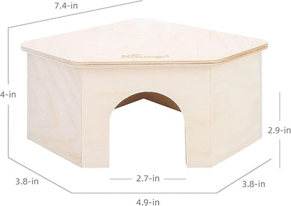 Niteangel Birch Chamber-Maze Hamster Hideout - Small Pets Woodland House Habitats Decor for Hamster Mice Gerbils Mouse Niteangel